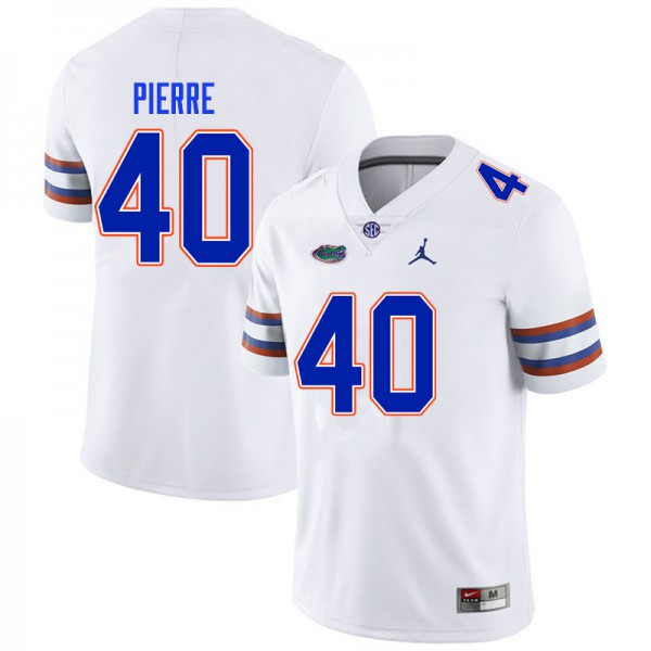 Men #40 Jesiah Pierre Florida Gators College Football Jerseys White